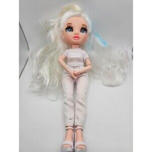 MGA Fashion Doll White Hair Pastel Streaks Sparkle Outfit Preowned
